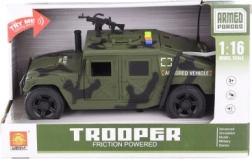 Militair batterijauto met licht en geluid