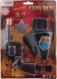 Kinderkapspistool met holster en badge