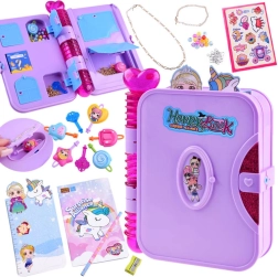 Geheim dagboek voor kinderen met slot HAPPY MAGIC BOOK met stickers en accessoires