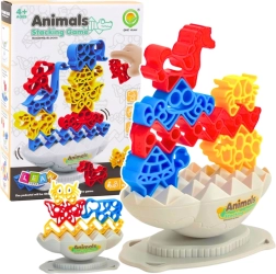 Jeu d’adresse Tour d’Équilibre Animaux Dés Colorés