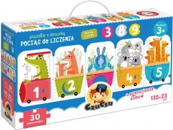 Puzzle à trou – train pour apprendre à compter