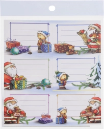 Kerststickers voor cadeaus 12,5 × 16 cm