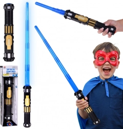 Uitschuifbaar lichtzwaard met blauwe kling en geluidseffecten