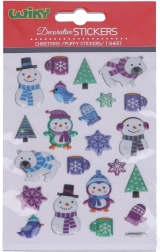3D kerststickers 19 × 10,5 cm – Kerst