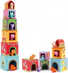 Stapelblokken Dierenhuisjes DJECO