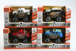 Metalen jeep met vliegwielaandrijving 9 cm