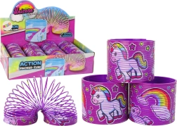 Iconische paarse veer met eenhoorn