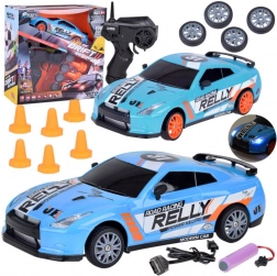 RC-driftauto met afstandsbediening 1:24 met pionnen en reservewielen