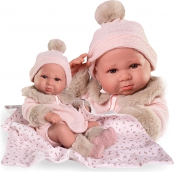 Echte baby pop Luca met een volledig vinyl lichaam 42 cm