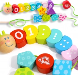 TOOKY TOY houten rijgrups – cijfers leren, 20 delen