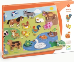 DJECO wooden insert puzzle farm