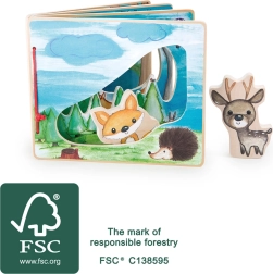 Livre illustré interactif en bois Small Foot