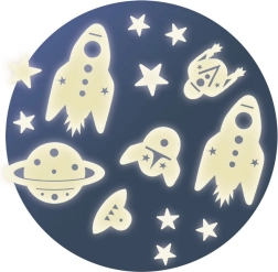 Fosforescerende muurstickers Ruimte van DJECO