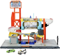 Matchbox Turbo Cyclone Car Wash – multi-level playset with ramp and service