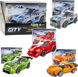 Bouwset 2-in-1 auto en robot met pull-back aandrijving (194–216 stukjes)