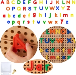Alphabetical set of uppercase and lowercase letters for STEM panels