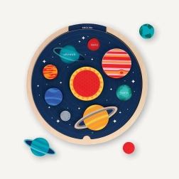 Petit Collage insert puzzle Solar System – multilingual