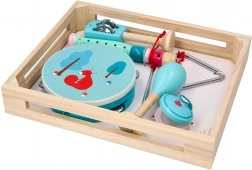 Houten muzieks set met eekhoorn