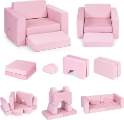 Modulaire kinderfauteuil 8-in-1 ECOTOYS – Roze