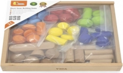 Houten geometrische bouwstenen 52 stuks Viga