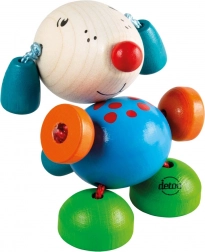 Detoa Hafík – houten trekhondje aan elastiek