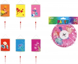 Lampion cilinder Bloemen 16 cm