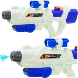 Pistolet à eau Ultra Power 600 ml blanc et bleu avec pompe manuelle