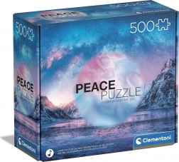 puzzle 500 pieces clementoni peace collection light blue