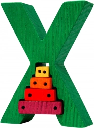 Inlegpuzzel Fauna Alfabet letter X xylofoon