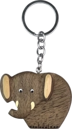 Grote houten sleutelhanger Olifant