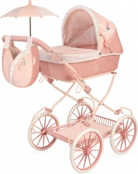 Opvouwbare poppenwagen TULIPE met tas en accessoires 81 cm