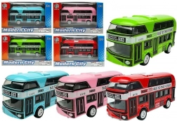 Dubbeldekker met opwindmechanisme – metalen model in 4 kleuren