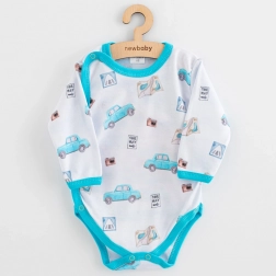 Infant bodysuit with full-length fastening New Baby Classic II Cars, size 56 (0–3 months)