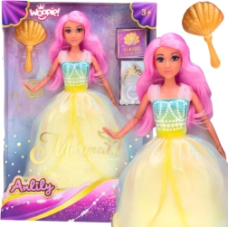 Woopie Lili princess from the fairytale ocean – doll with pink hair
