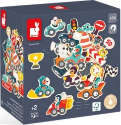 Houten magneten auto's voor kinderen