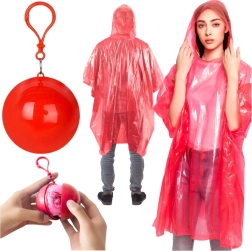 Regenponcho in ronde hanger, rood