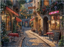 Puzzle Rue des bars 1000 pièces
