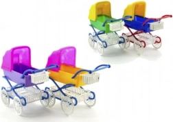 Kunststof diepe poppenwagen 21 cm