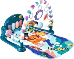 Tapis d’éveil interactif avec piano bleu