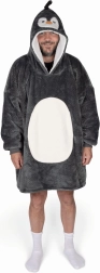 Warme TV hoodie-deken Pinguïn met capuchon