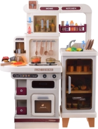 interactieve beige kinderkeuken met licht-, geluids- en stoom­effecten