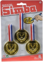 Set van drie gouden medailles 6 cm