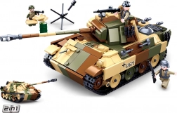 Sluban Army gecamoufleerde middelzware tank 2-in-1 bouwset