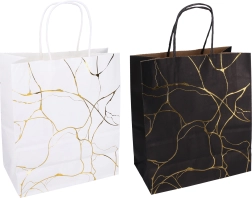 Sac cadeau kraft imprimé L 22 × 27 × 11 cm