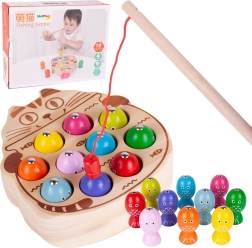Wooden magnetic fishing game – kitty