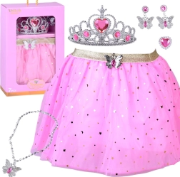 Kostuum voor een kleine prinses-fee vlinder – roze tuturok en sieraden