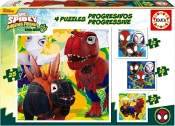 Educa Puzzle Spidey and His Amazing Friends: Dino-web 4 in 1