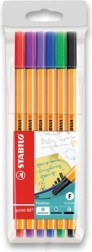 STABILO set fineliners 6 stuks, 0,4 mm