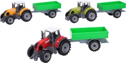 Metalen tractor met aanhanger