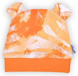 Baby-katoenen mutsje Nicol Tomi oranje